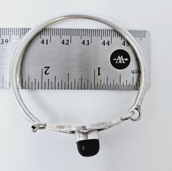 Sterling Onyx Bracelet Mexico 925 - Picture 3 of 8